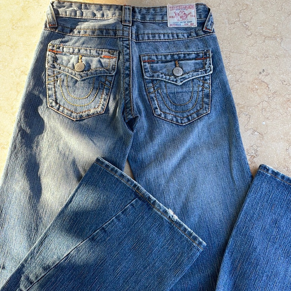 True religion blue jeans size 3